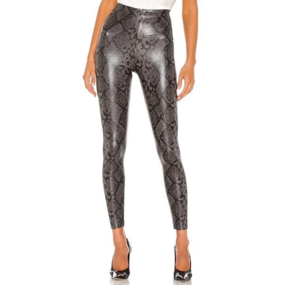 Commando Faux Leather Snake Print Leggings - Picture 1 of 5